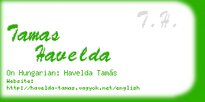 tamas havelda business card